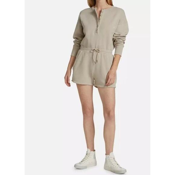 Citizens of Humanity Women's Loulou Fleece Romper Jumpsuit Size Small Beige - Picture 1 of 6